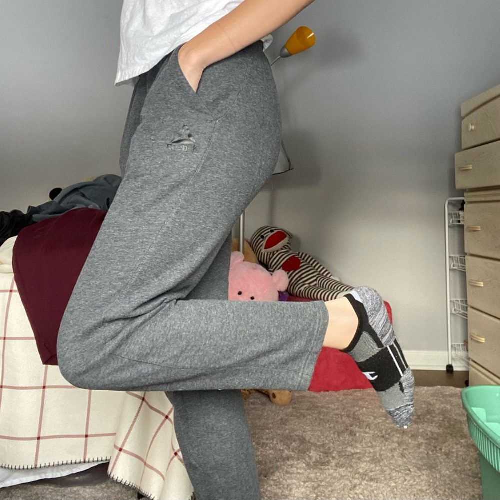 Grey Reebok sweatpants